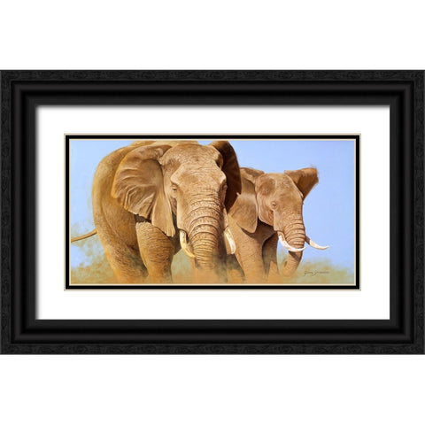 The Court Ship Black Ornate Wood Framed Art Print with Double Matting by Stevenson, Graeme