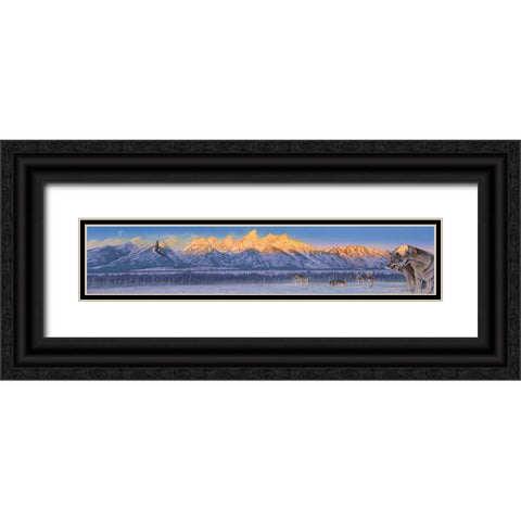 The Home Coming Black Ornate Wood Framed Art Print with Double Matting by Stevenson, Graeme