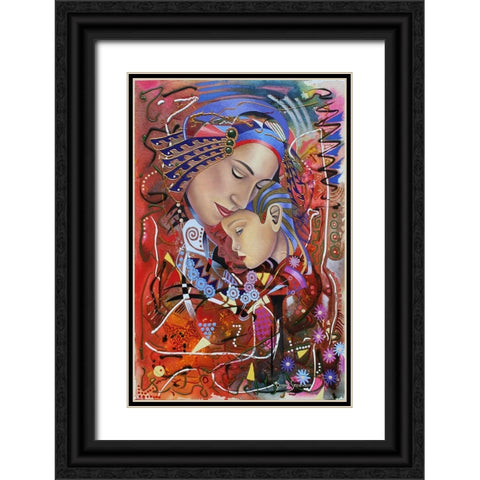 The Madonna Black Ornate Wood Framed Art Print with Double Matting by Stevenson, Graeme
