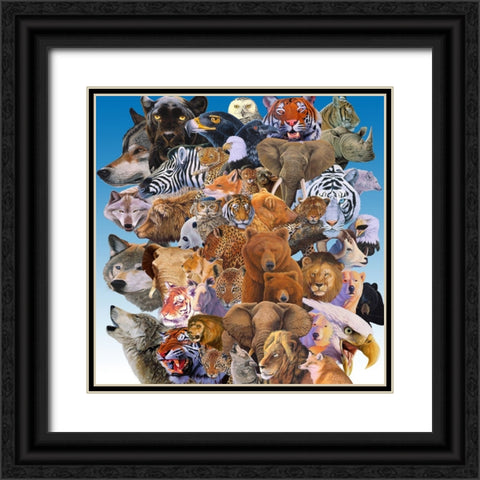 The Managerie Black Ornate Wood Framed Art Print with Double Matting by Stevenson, Graeme