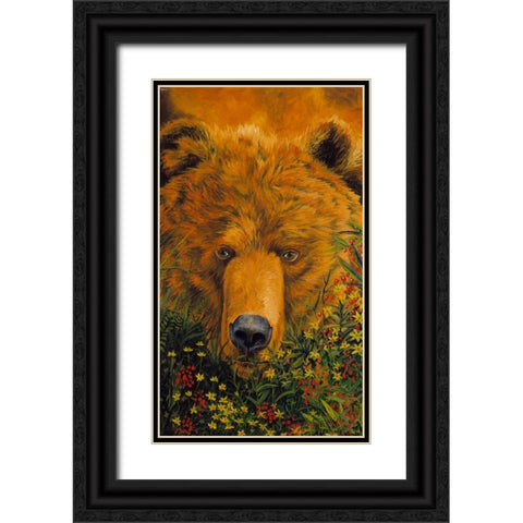 Theres A Bear In There Black Ornate Wood Framed Art Print with Double Matting by Stevenson, Graeme