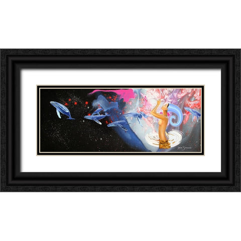 Universal Waters Black Ornate Wood Framed Art Print with Double Matting by Stevenson, Graeme