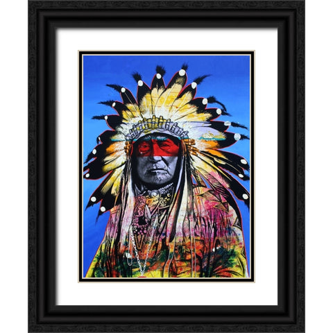Wisdom Of The Warrior Black Ornate Wood Framed Art Print with Double Matting by Stevenson, Graeme