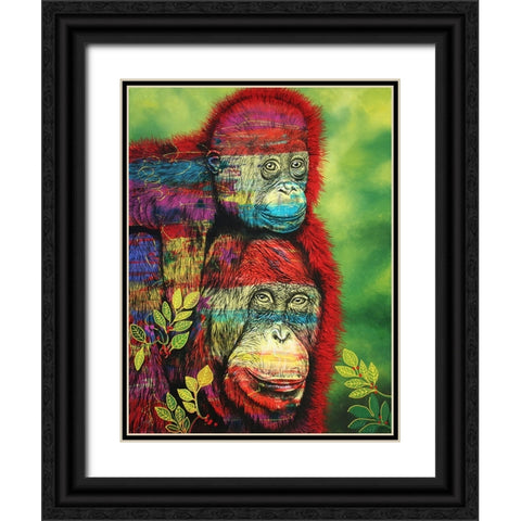 Hanging around Black Ornate Wood Framed Art Print with Double Matting by Stevenson, Graeme