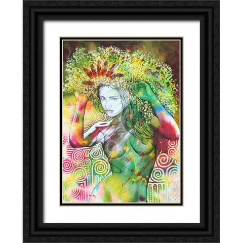 Frolic On The Green Black Ornate Wood Framed Art Print with Double Matting by Stevenson, Graeme