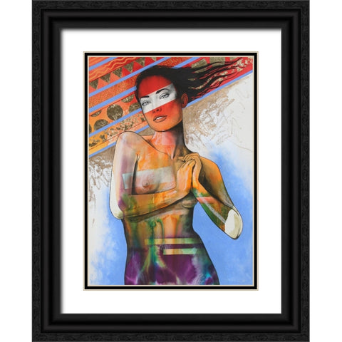 Go Ahead Black Ornate Wood Framed Art Print with Double Matting by Stevenson, Graeme