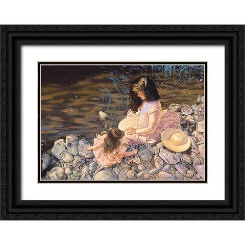 Stream Of Light Black Ornate Wood Framed Art Print with Double Matting by Stevenson, Graeme