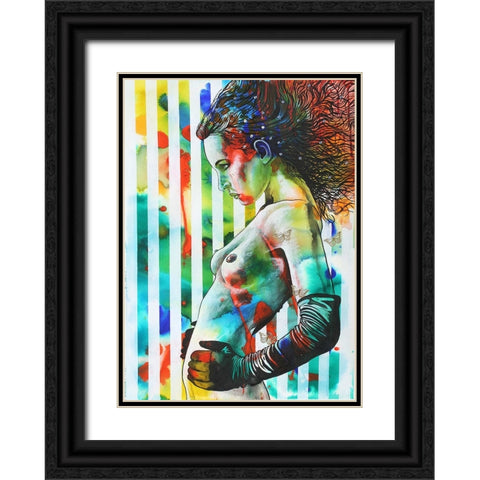 What Attitude Black Ornate Wood Framed Art Print with Double Matting by Stevenson, Graeme