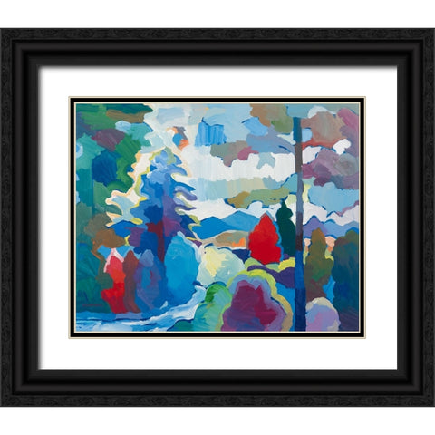 Stream into Consciousness #2 Black Ornate Wood Framed Art Print with Double Matting by Khorasani, Hooshang