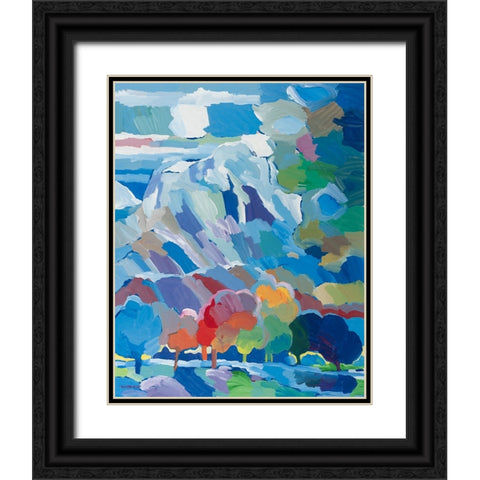 Cottonwood Connection Black Ornate Wood Framed Art Print with Double Matting by Khorasani, Hooshang