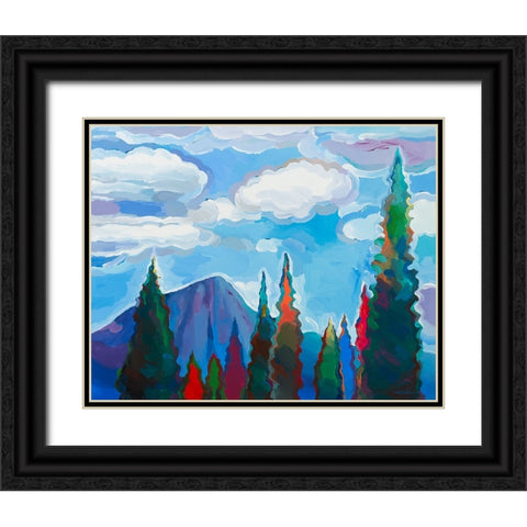 Color and Clouds #5 Black Ornate Wood Framed Art Print with Double Matting by Khorasani, Hooshang
