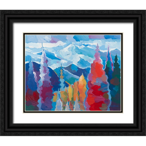 Points of Reverie Black Ornate Wood Framed Art Print with Double Matting by Khorasani, Hooshang