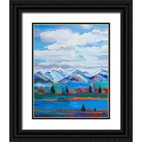 Color and Clouds #6 Black Ornate Wood Framed Art Print with Double Matting by Khorasani, Hooshang