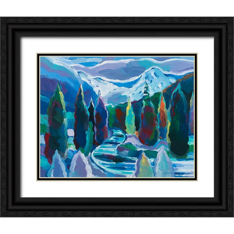 Glacier Legacy #8 Black Ornate Wood Framed Art Print with Double Matting by Khorasani, Hooshang
