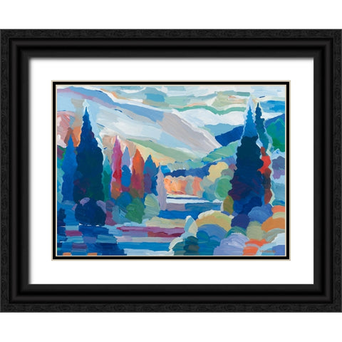 Colorado Quintessence Black Ornate Wood Framed Art Print with Double Matting by Khorasani, Hooshang