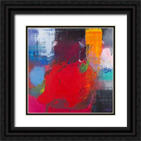 Joy #3 Black Ornate Wood Framed Art Print with Double Matting by Khorasani, Hooshang