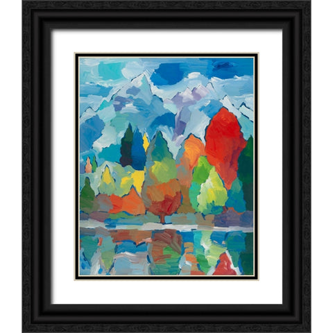 Teton Tribute Black Ornate Wood Framed Art Print with Double Matting by Khorasani, Hooshang