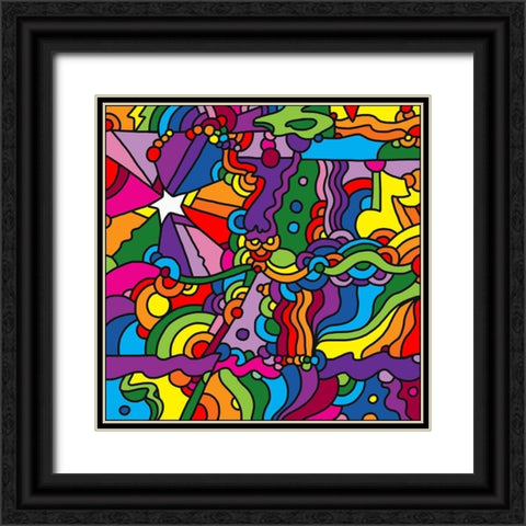 Pop-Art-Mambo-216A Black Ornate Wood Framed Art Print with Double Matting by Green, Howie