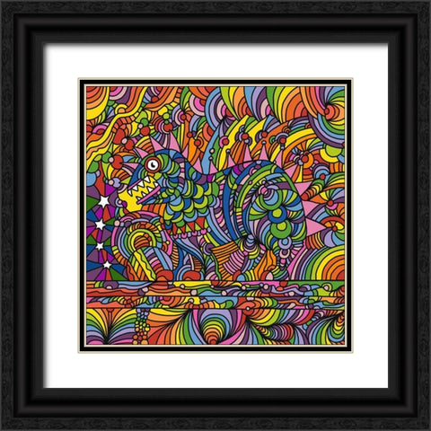 Pop-Art-Shane-Monster Black Ornate Wood Framed Art Print with Double Matting by Green, Howie