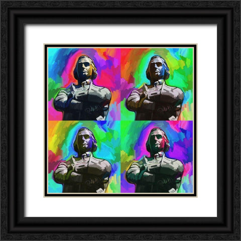 Sam Adams Pop Art Black Ornate Wood Framed Art Print with Double Matting by Green, Howie
