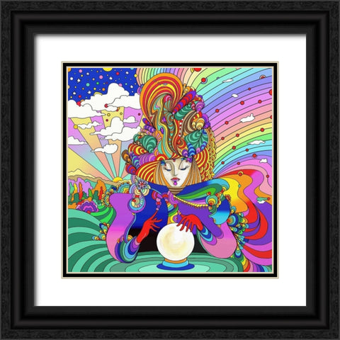Fortune Teller Black Ornate Wood Framed Art Print with Double Matting by Green, Howie