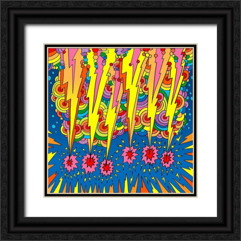 Lightning Strikes Black Ornate Wood Framed Art Print with Double Matting by Green, Howie