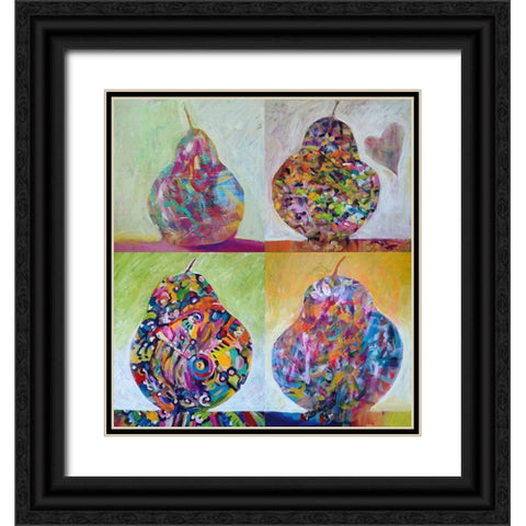 4 Pears 119 Black Ornate Wood Framed Art Print with Double Matting by Green, Howie