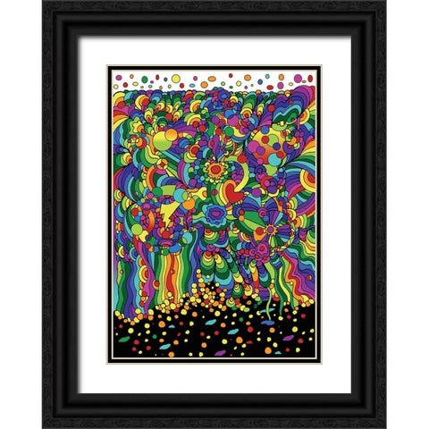 Pop Art Waterfall Black Ornate Wood Framed Art Print with Double Matting by Green, Howie