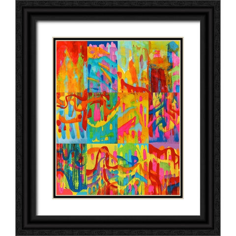 Abstracts-2 Black Ornate Wood Framed Art Print with Double Matting by Green, Howie