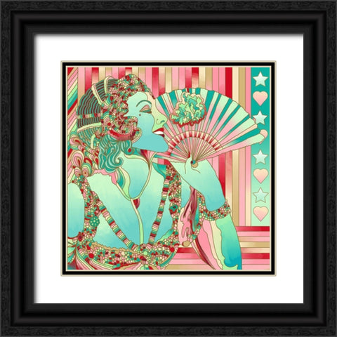 Green Godess Black Ornate Wood Framed Art Print with Double Matting by Green, Howie
