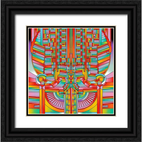 Zeus Black Ornate Wood Framed Art Print with Double Matting by Green, Howie