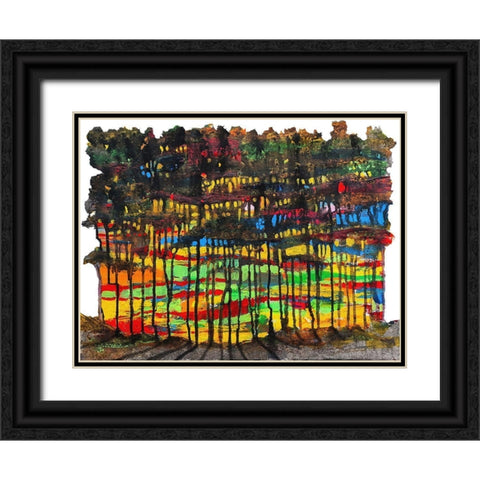 Trees 5 Black Ornate Wood Framed Art Print with Double Matting by Green, Howie