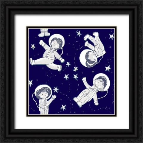 Dancing With Stars Black Ornate Wood Framed Art Print with Double Matting by HUE and MI and Sangita