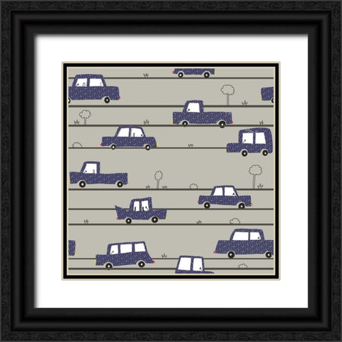 2103 On The Road Black Ornate Wood Framed Art Print with Double Matting by HUE and MI and Sangita