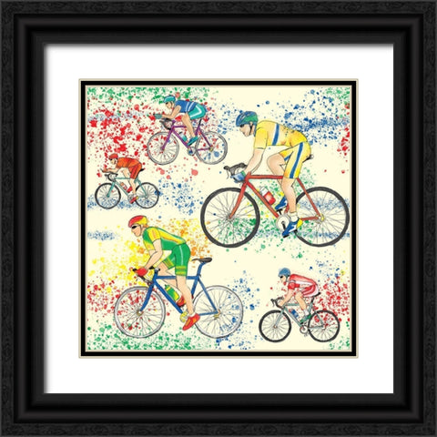 Lets Spin Black Ornate Wood Framed Art Print with Double Matting by HUE and MI and Sangita