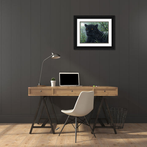 Black Beauty Black Ornate Wood Framed Art Print with Double Matting by Tift, Jeff