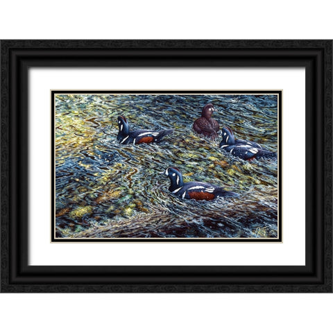 Harlequin Romance Black Ornate Wood Framed Art Print with Double Matting by Tift, Jeff