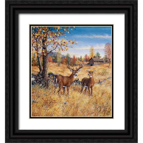 Colors Of Autumn Black Ornate Wood Framed Art Print with Double Matting by Tift, Jeff