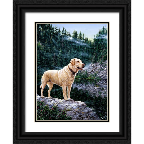 Standing Tall Black Ornate Wood Framed Art Print with Double Matting by Tift, Jeff
