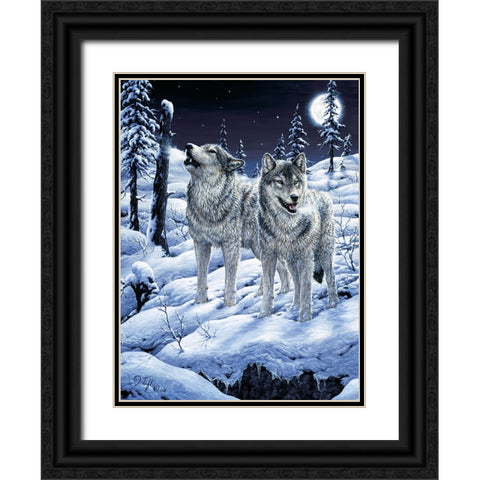 Lunar Calling Black Ornate Wood Framed Art Print with Double Matting by Tift, Jeff