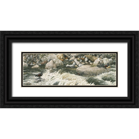 Swift Water Black Ornate Wood Framed Art Print with Double Matting by Tift, Jeff