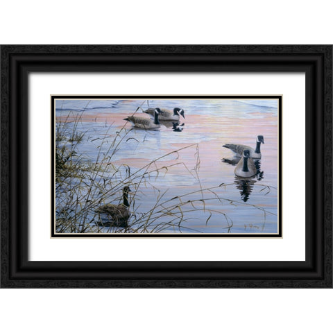 Sunset Serenity Black Ornate Wood Framed Art Print with Double Matting by Tift, Jeff