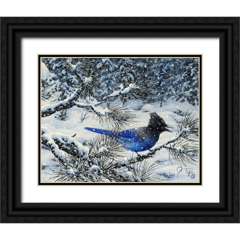 Winter Jay Black Ornate Wood Framed Art Print with Double Matting by Tift, Jeff