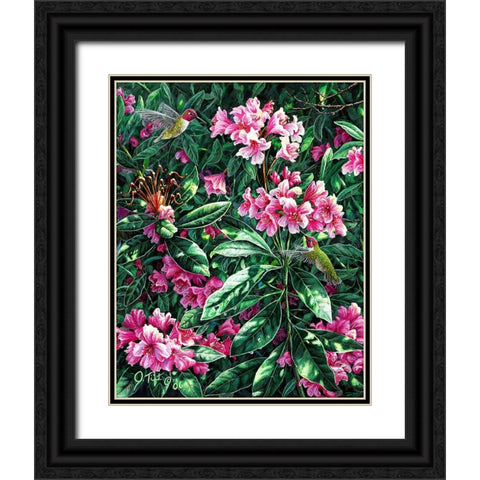 Annas And Rhodies Black Ornate Wood Framed Art Print with Double Matting by Tift, Jeff