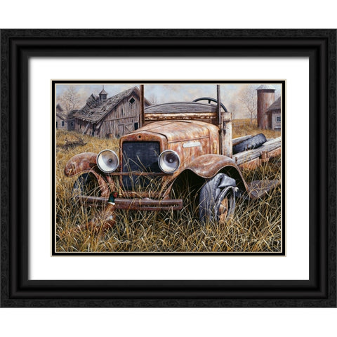 Old Times Black Ornate Wood Framed Art Print with Double Matting by Tift, Jeff