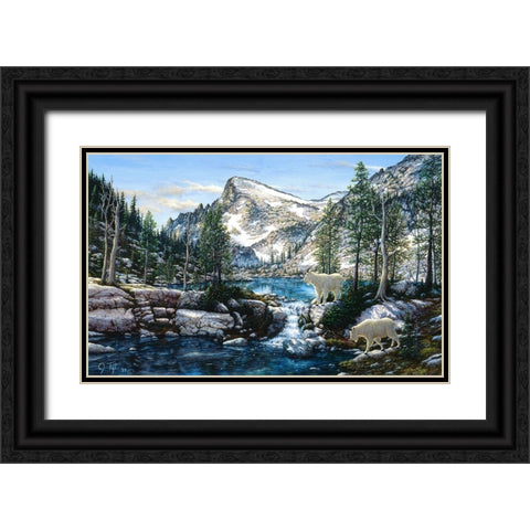 Summer In The Enchantments Black Ornate Wood Framed Art Print with Double Matting by Tift, Jeff