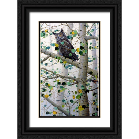 Watchful Eyes 2 Black Ornate Wood Framed Art Print with Double Matting by Tift, Jeff