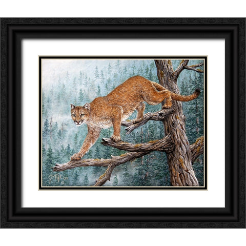 High Climber Black Ornate Wood Framed Art Print with Double Matting by Tift, Jeff
