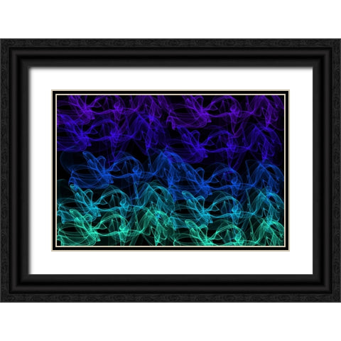 Ethereal Frequency 1 Black Ornate Wood Framed Art Print with Double Matting by Jenny Rainbow Fine Art
