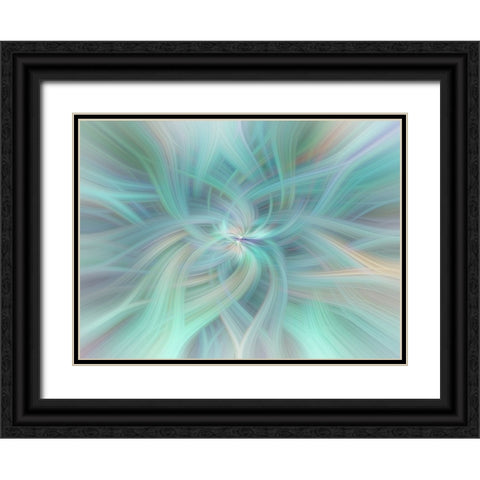 Mystery of Colors Celestial Vortex Black Ornate Wood Framed Art Print with Double Matting by Jenny Rainbow Fine Art